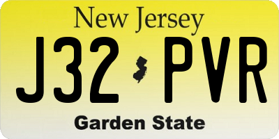 NJ license plate J32PVR
