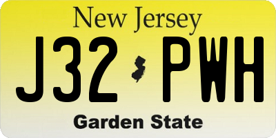 NJ license plate J32PWH