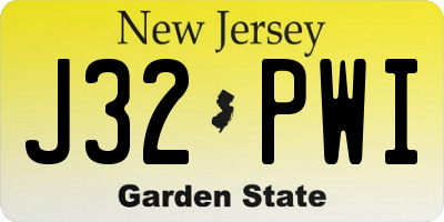 NJ license plate J32PWI