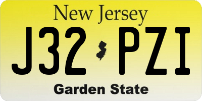 NJ license plate J32PZI
