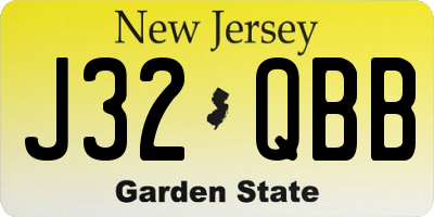 NJ license plate J32QBB