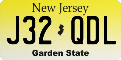 NJ license plate J32QDL