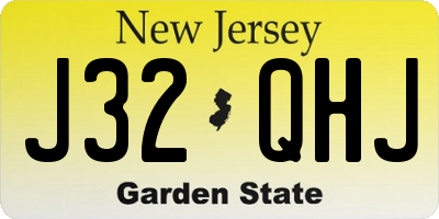 NJ license plate J32QHJ