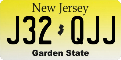 NJ license plate J32QJJ
