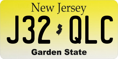 NJ license plate J32QLC
