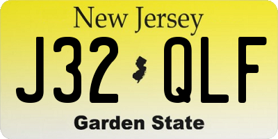 NJ license plate J32QLF