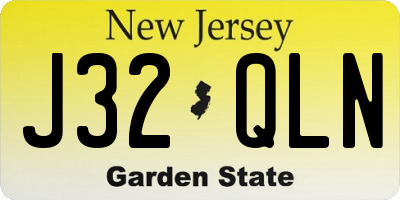 NJ license plate J32QLN