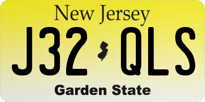 NJ license plate J32QLS