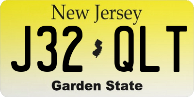 NJ license plate J32QLT