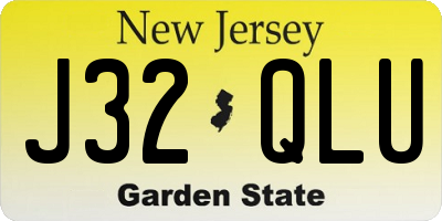 NJ license plate J32QLU