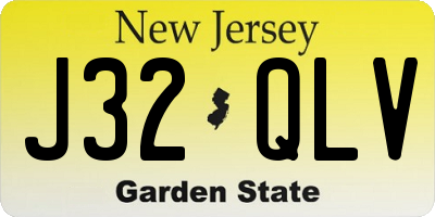 NJ license plate J32QLV