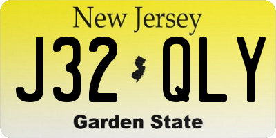 NJ license plate J32QLY