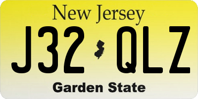 NJ license plate J32QLZ