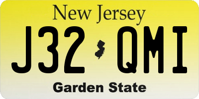NJ license plate J32QMI