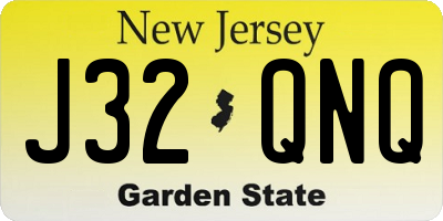 NJ license plate J32QNQ