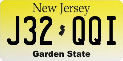 NJ license plate J32QQI