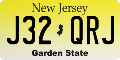 NJ license plate J32QRJ