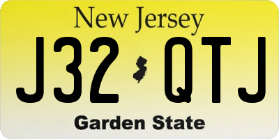 NJ license plate J32QTJ