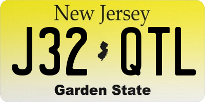 NJ license plate J32QTL