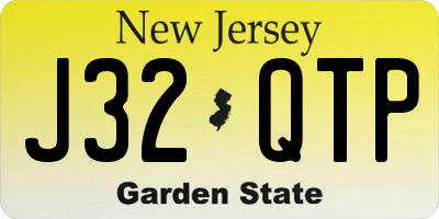 NJ license plate J32QTP