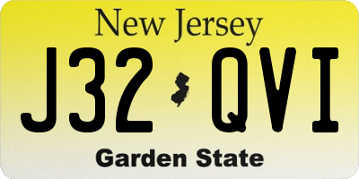 NJ license plate J32QVI