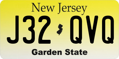 NJ license plate J32QVQ