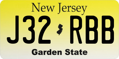 NJ license plate J32RBB