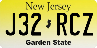 NJ license plate J32RCZ