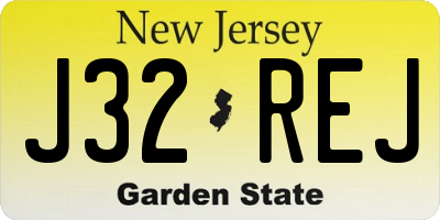 NJ license plate J32REJ