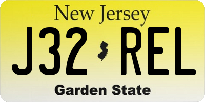 NJ license plate J32REL