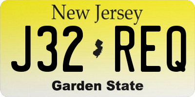 NJ license plate J32REQ