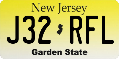 NJ license plate J32RFL