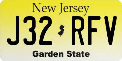 NJ license plate J32RFV