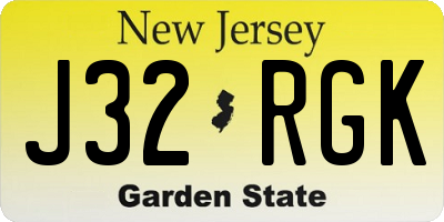 NJ license plate J32RGK
