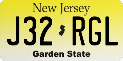 NJ license plate J32RGL