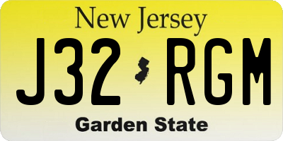 NJ license plate J32RGM