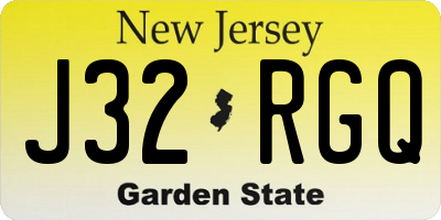 NJ license plate J32RGQ