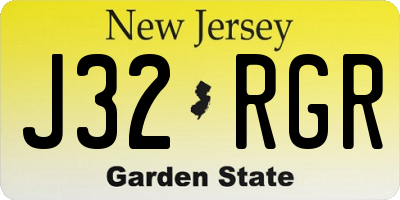 NJ license plate J32RGR