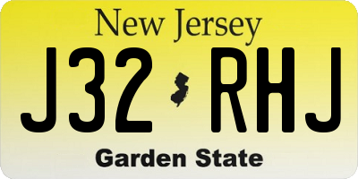 NJ license plate J32RHJ
