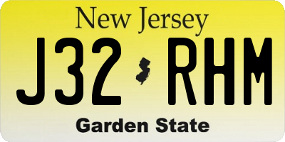 NJ license plate J32RHM