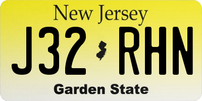 NJ license plate J32RHN