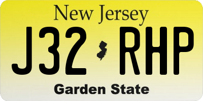 NJ license plate J32RHP