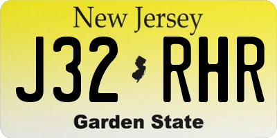 NJ license plate J32RHR