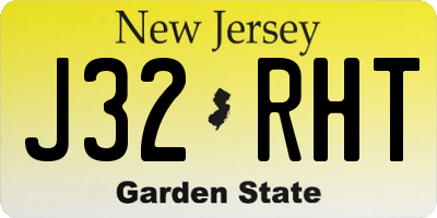NJ license plate J32RHT