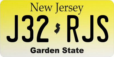 NJ license plate J32RJS