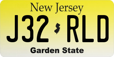 NJ license plate J32RLD