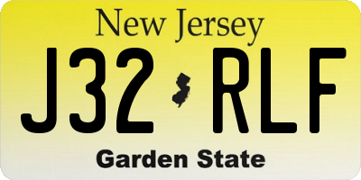 NJ license plate J32RLF