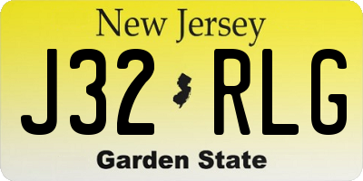 NJ license plate J32RLG