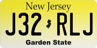 NJ license plate J32RLJ