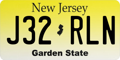 NJ license plate J32RLN